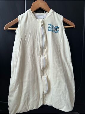 Baby Merlin’s Magic Dreamsack Cream Sleep Sack zipper front Small